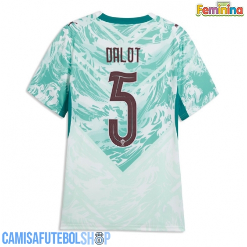 Camisa de time de futebol Portugal Diogo Dalot #5 Replicas 2º Equipamento Feminina Mundo 2026 Manga Curta